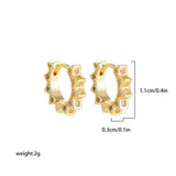 Chic Sunflower Mini Hoop Earrings for Women Gold