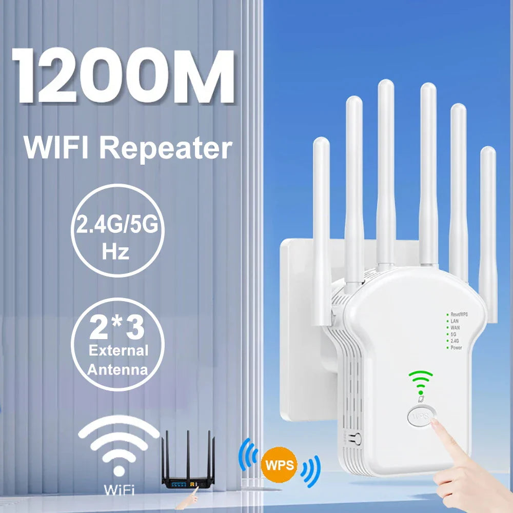 1200Mbps WiFi Repeater Wireless WiFi Signal Repeater Extender