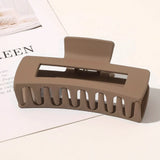 Simple Square Geometric Frosted Hair Claws Clamps Acetate