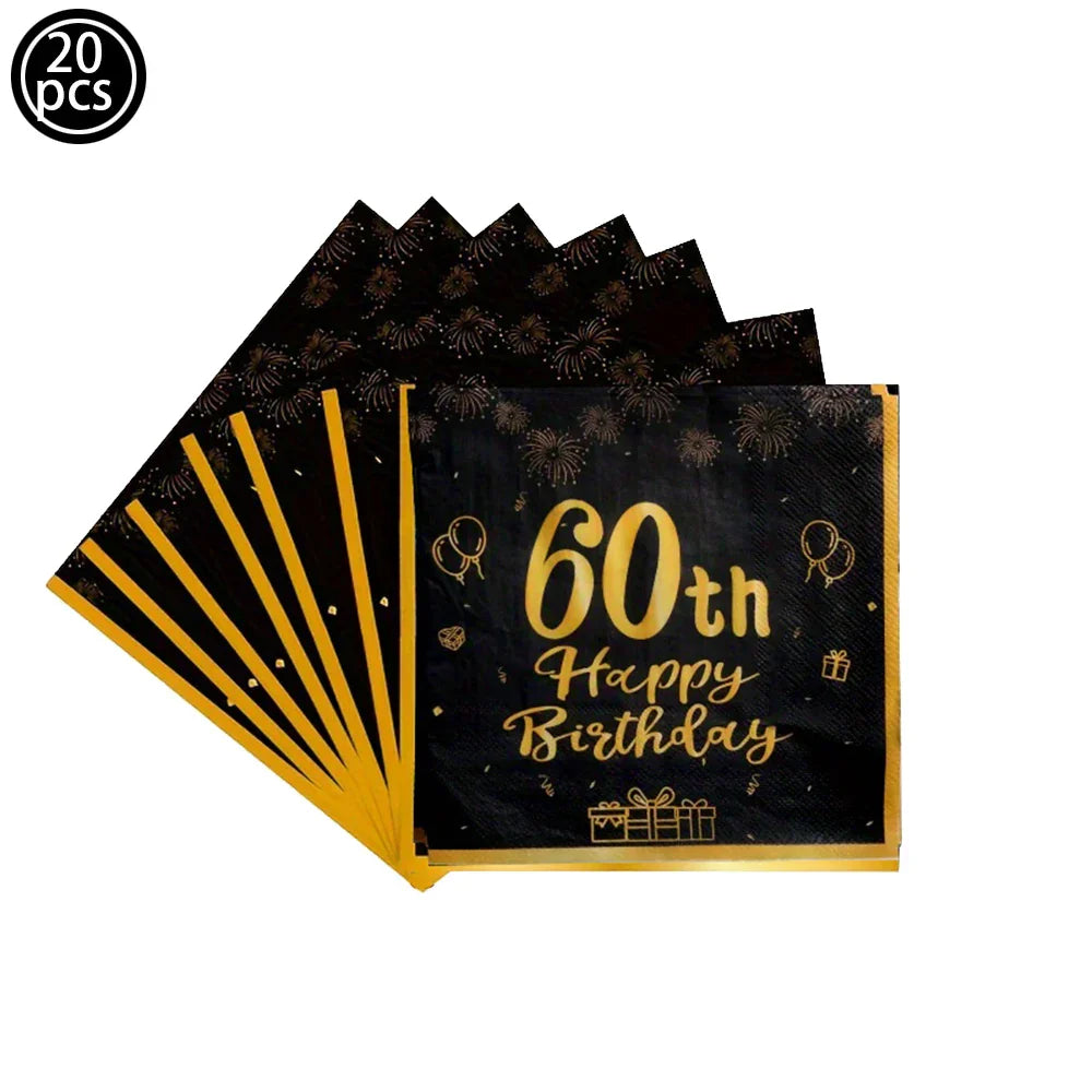 Men Women Birthday Disposable Tableware Party Decor 30