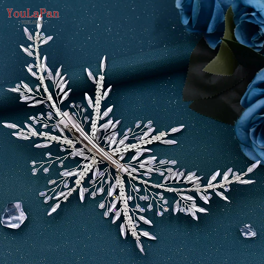 YouLaPan Bridal Hair Clip Wedding Headwear Women Clip