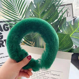 Real Rex Rabbit Hair Headband Fur Hairpin Korean