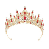 Vintage Queen Crown Durable Gorgeous Baroque Crystal Headbands
