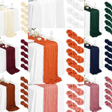 Crinkling Table runner gauze translucency doilies Holiday party