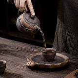 Gilded Iron Glaze Lotus Fragrance Pot Pu'er Tea