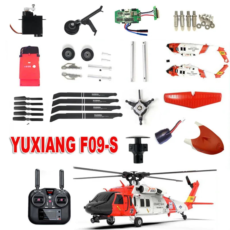 YXZNRC F09 F09S F09-S Helicopter UH60-Black Hawk Accessories