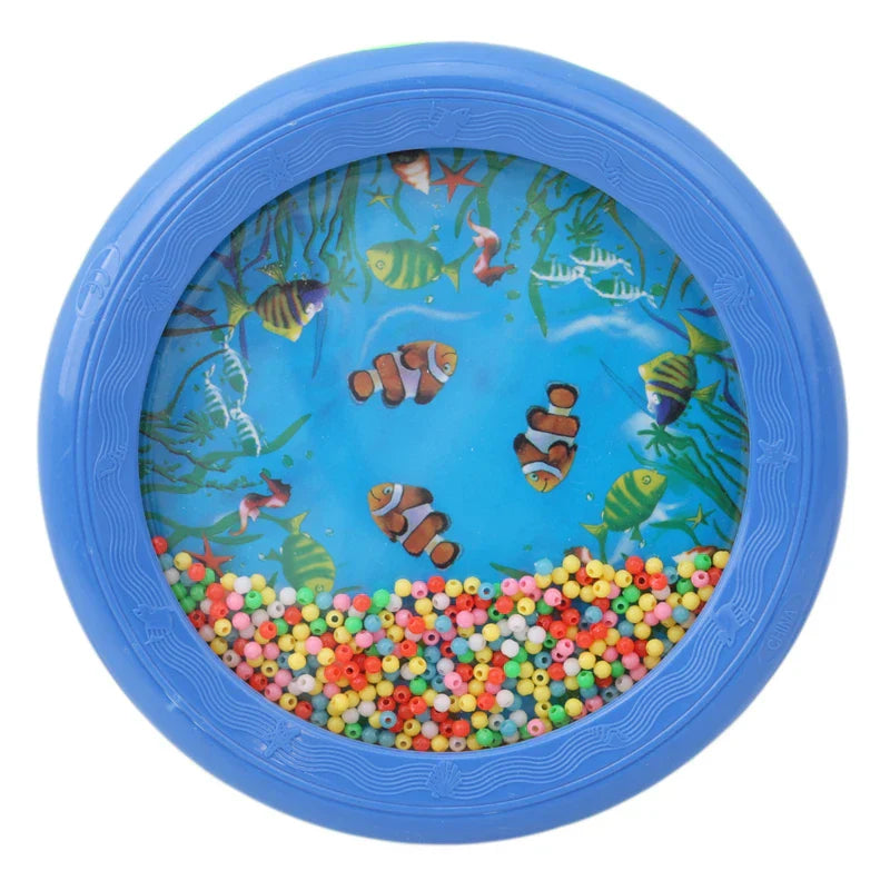 2PCS Kid Child Ocean Wave Bead Drum Gentle