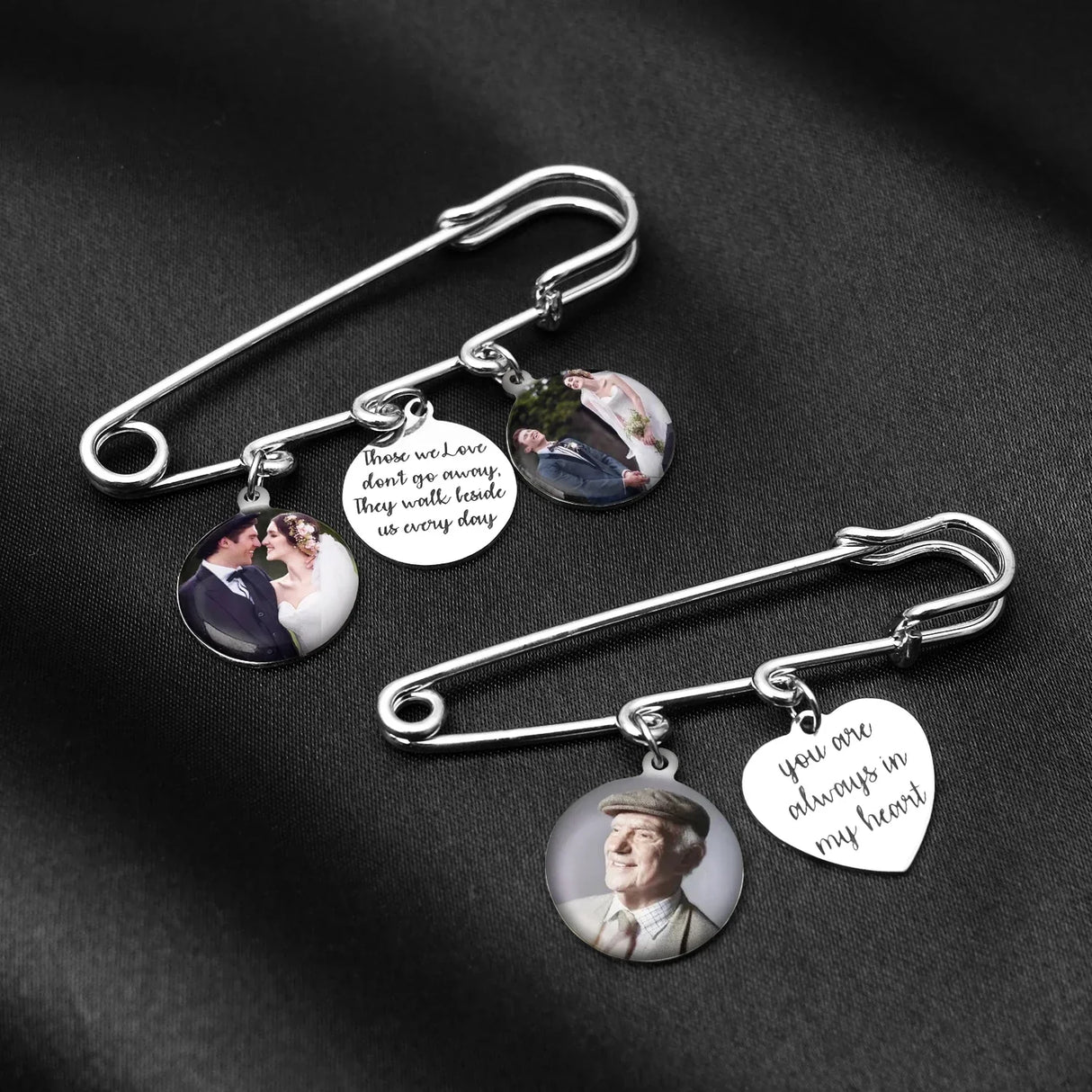 Personalised Bridal Photo Charm Custom Photo Brooch Photo