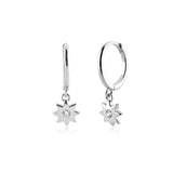 CCFJOYAS 925 Sterling Silver Lightning/Awl/Animal Pendant Hoop Earrings