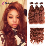 Elfriede #33 Dark Auburn Colored Natural Wave Hair