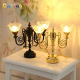 1:12 Dollhouse Miniature LED Lamp Ceiling Lamps Chandelier