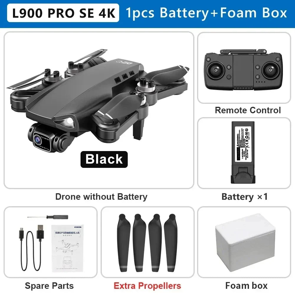 L900 Pro SE MAX GPS Drone 4K Professional Dual HD Camera 5G FPV 360° Obstacle Avoidance Brushless Motor Rc Quadcopter Drones Toy