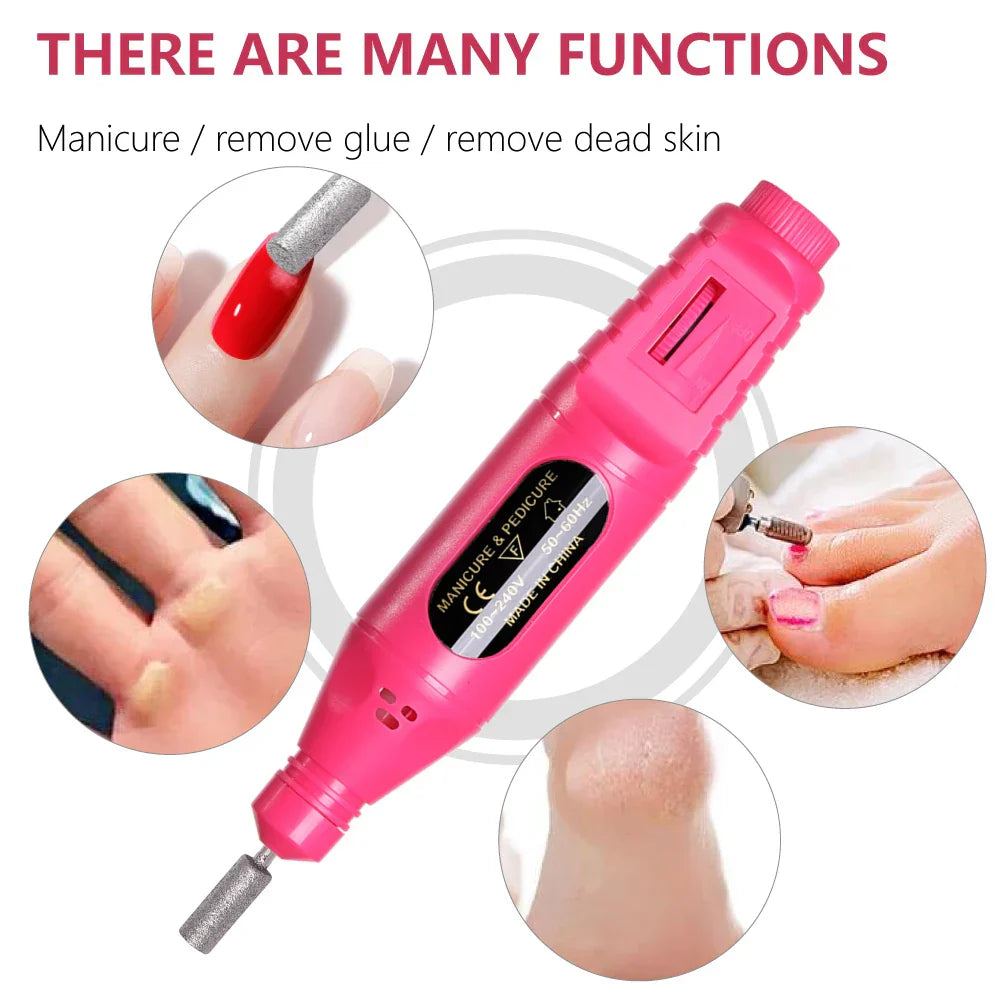 HALAIMAN USB Nail Drill Manicure Set Electric Nail