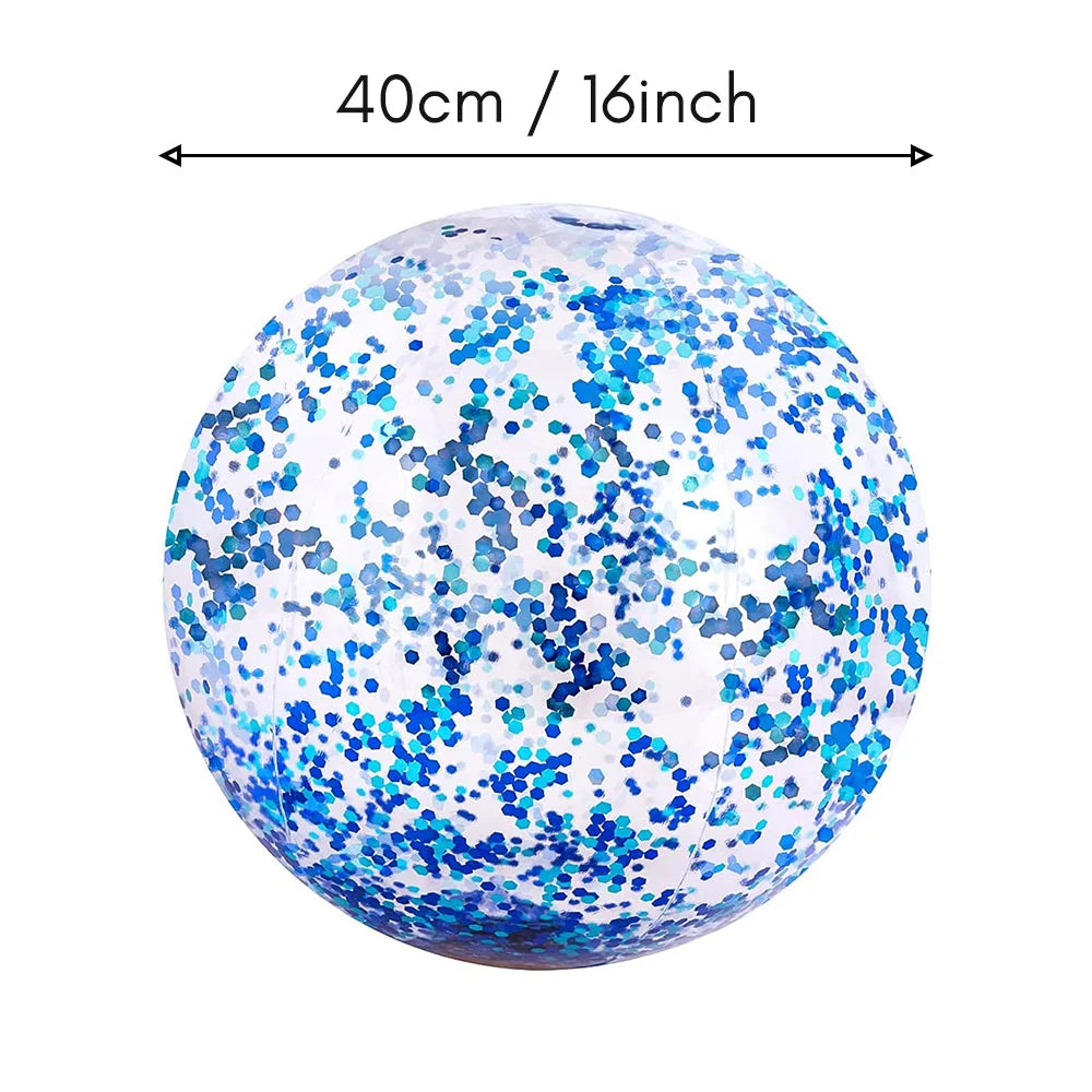 40cm/16inch Beach Ball Transparent Inflatable Swimming Pool Toy