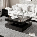 Black LED Coffee Table for Living Room Restaurant