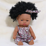 35cm Newborn Reborn African Doll Baby Simulation Soft
