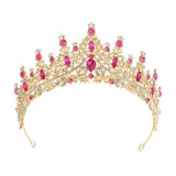 Vintage Queen Crown Durable Gorgeous Baroque Crystal Headbands