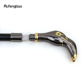 Golden Black Luxury Woodpecker Handle Walking Stick with
