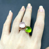 2PcsSet Pomellato Ring Stacked Mix Color Crystal Ring