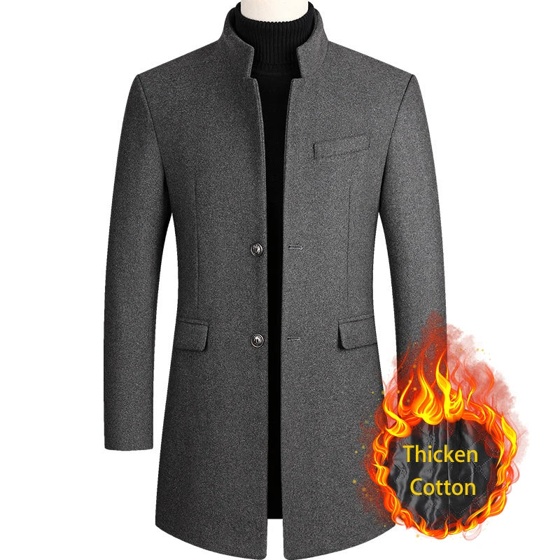 BROWON Brand Business Casual Trench Coat Men Chinese