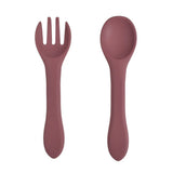 2 PCS Silicone Spoon Fork for Baby Utensils