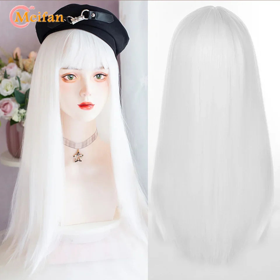 MEIFAN Long Lolita Ombre Harajuku Wig With Bang