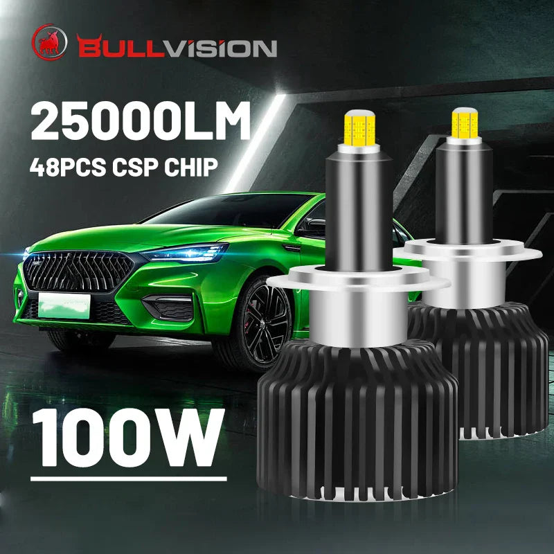 D1S HID Headlights 25000LM 360 LED H7 3000K 4300K 6000K D2S D3S D4S 9012 HIR2 H1 9005 9006 HB3 HB4 H11 H8 H9 CSP Chip Fog Lights