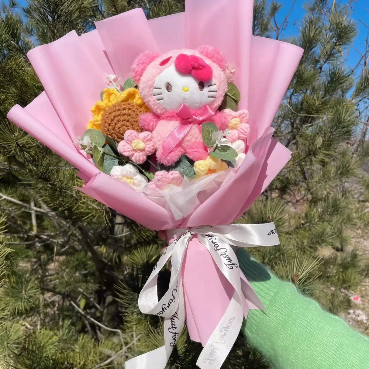 Kawaii Hello Kitty Cat Plush Dolls Rose Soap
