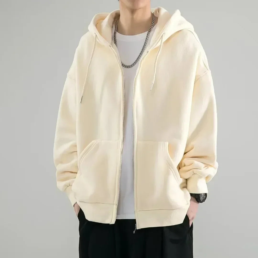 2024 American Heavyweight Basic Solid Color Cardigan Sweatshirt
