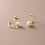 WANTME 925 Sterling Silver Fashion Natural Freshwater Pearl