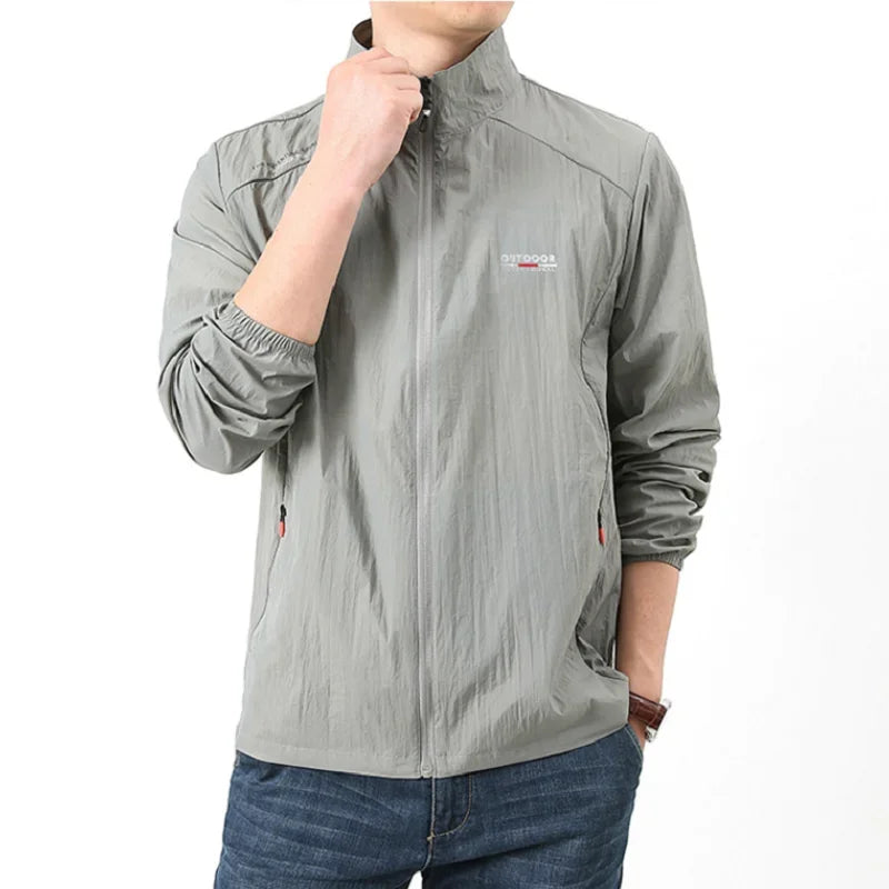 Summer Lightweight Jacket Men Windbreaker Thin Skin Raincoat
