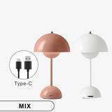 Mushroom Flower Bud Rechargeable LED Table Lamps Desk