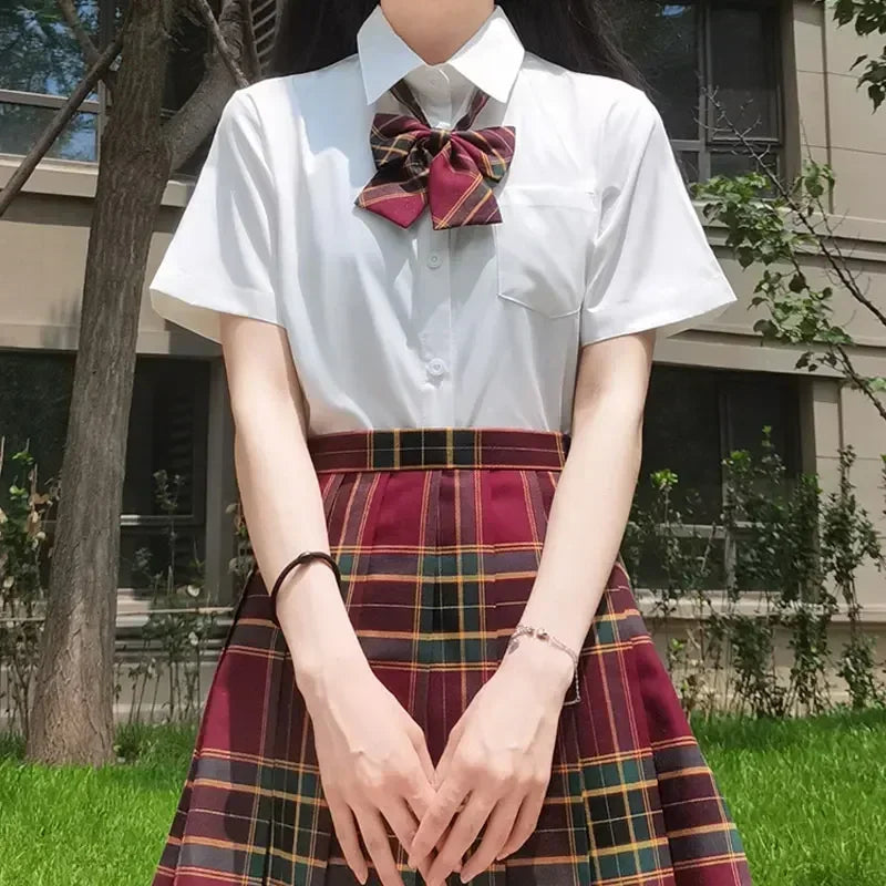 Japanese Uniform Korean School JK Uniform Shirt Plaid