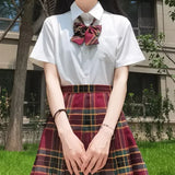 Japanese Uniform Korean School JK Uniform Shirt Plaid