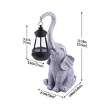 15 in Solar Elephant Yard Statue White Elephant
