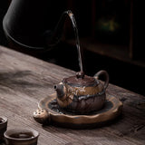 Gilded Iron Glaze Lotus Fragrance Pot Pu'er Tea
