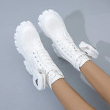 White Boots Winter Shoes Women Ankel Boots Goth