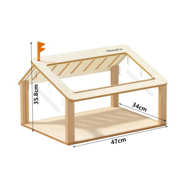 Hamster Cage Oversized Wooden Hamster House and Habitats