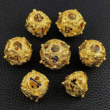 7PCS/SET DND Metal Dice Set Three-dimensional Flying Dragon