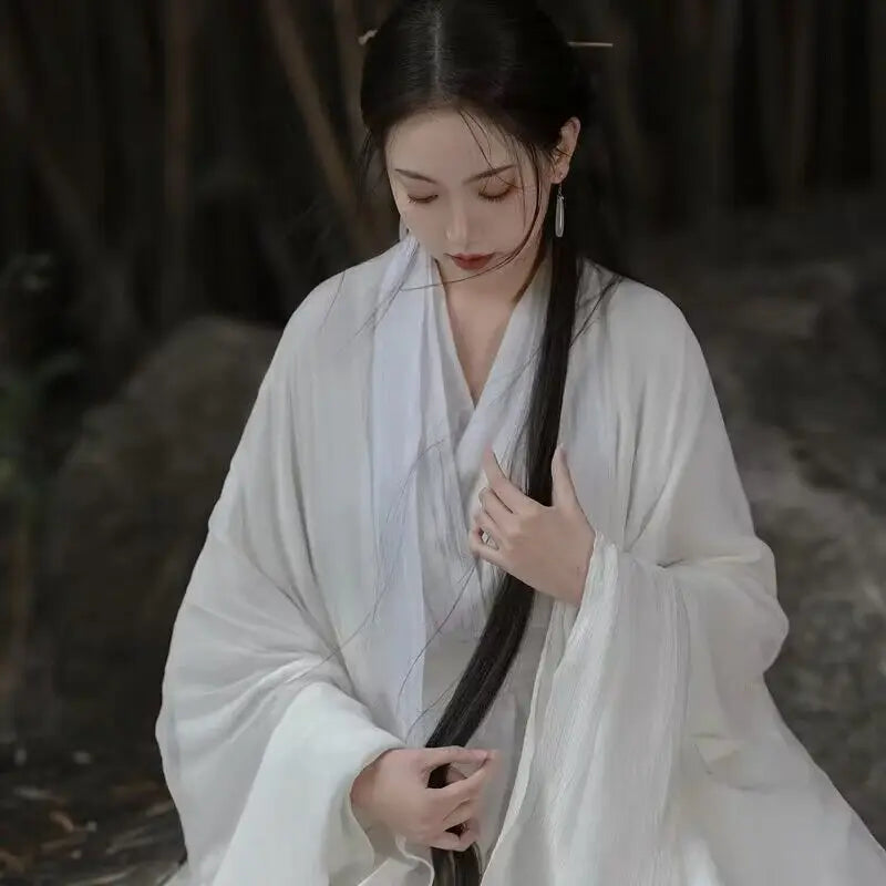 White Hanfu Dress Women Ancient Chinese Hanfu Female