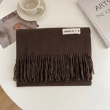 Luxury Brand Wool Scarf For Women Men Solid