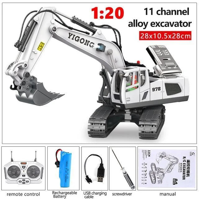 RC Excavator 1:20 Remote Control Truck 2.4G RC