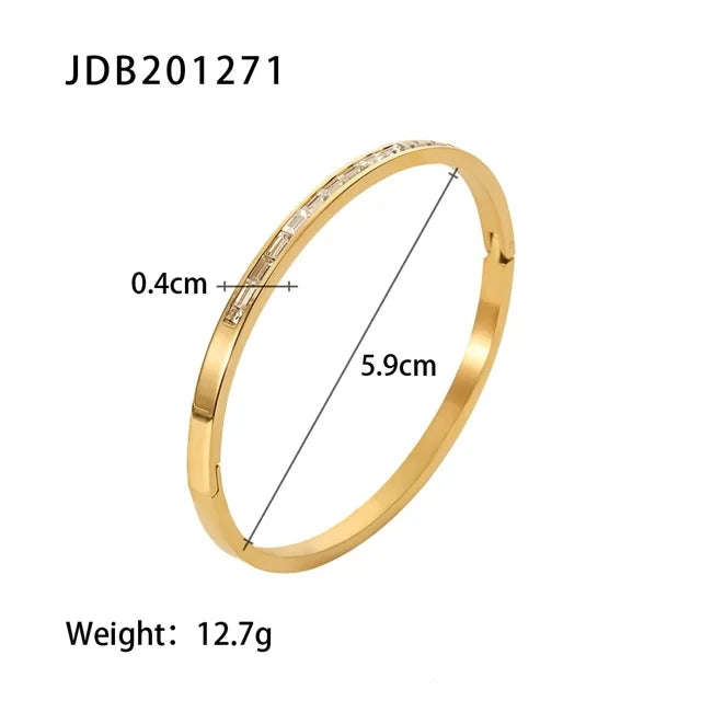 Youthway 18k Gold Stainless Steel Bangles Winter Stacking