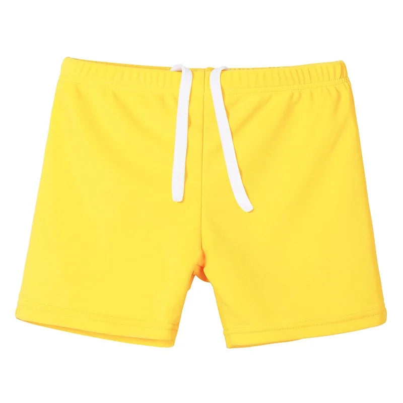 BAOHULU Kids Swimsuit Teens Swim Shorts Solid Color