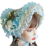 Japanese Lolita Sweet Handmade Straw Sun Hat Lace