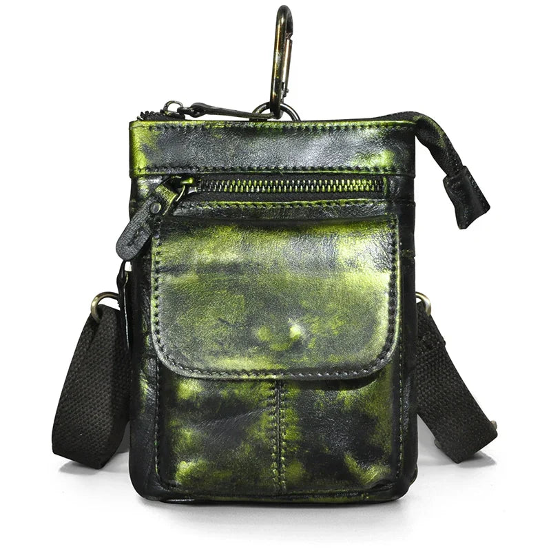 Original Leather Male Casual Design Mini Shoulder Messenger
