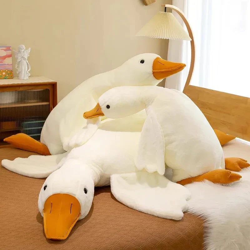 50-190cm Cute Big White Goose Plush Toys Kawaii