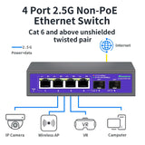 2.5Gbps Ethernet Switch 4 Port 2500Mbps Network Switcher