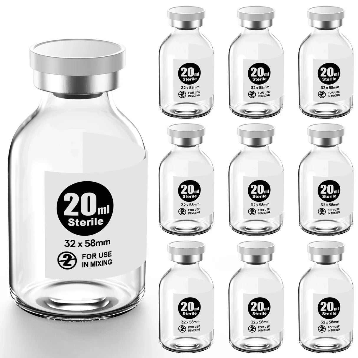Ks-Tek Sterile Empty Vials with Self Healing Injection