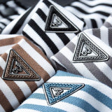 High-end Light Luxury Mercerized Short Sleeve Cotton Striped